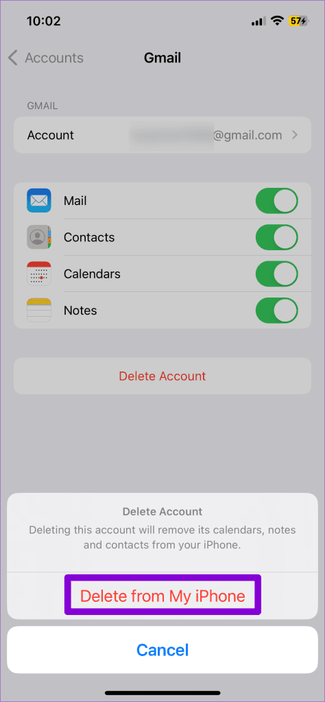 Confirm Delete Account From iPhone