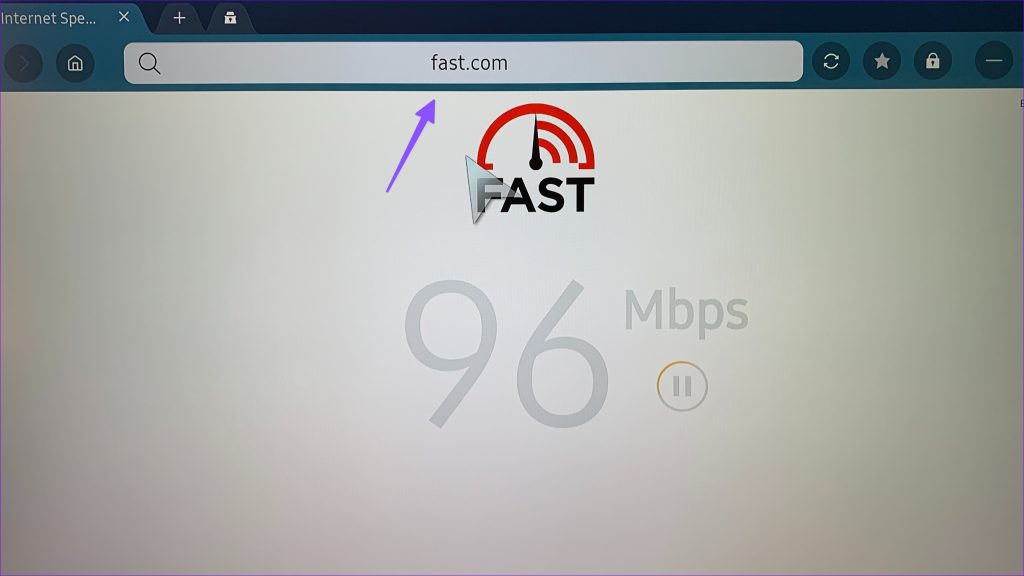 Check network speeds on Samsung TV