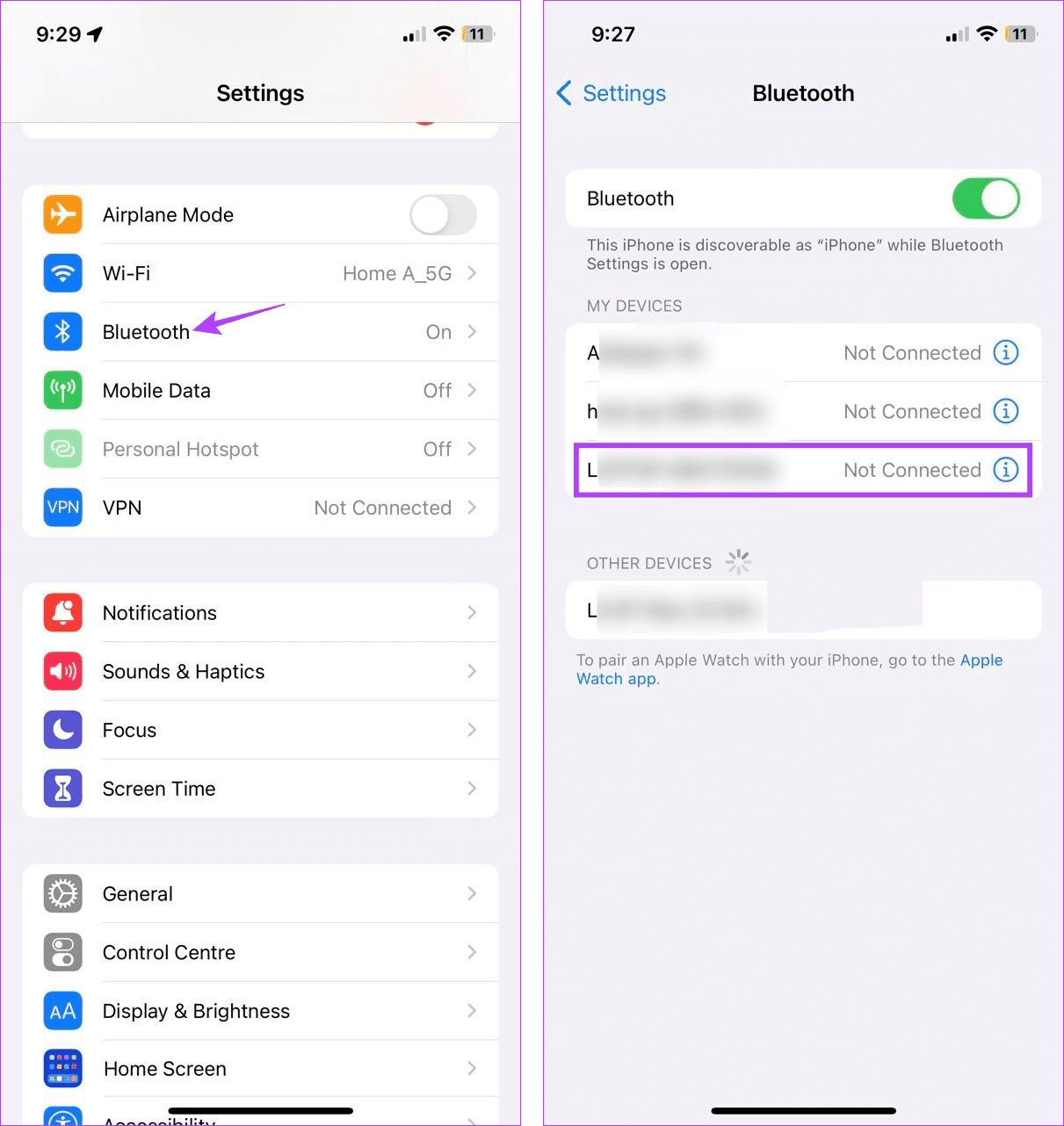Connect iPhone to Bluetooth Device