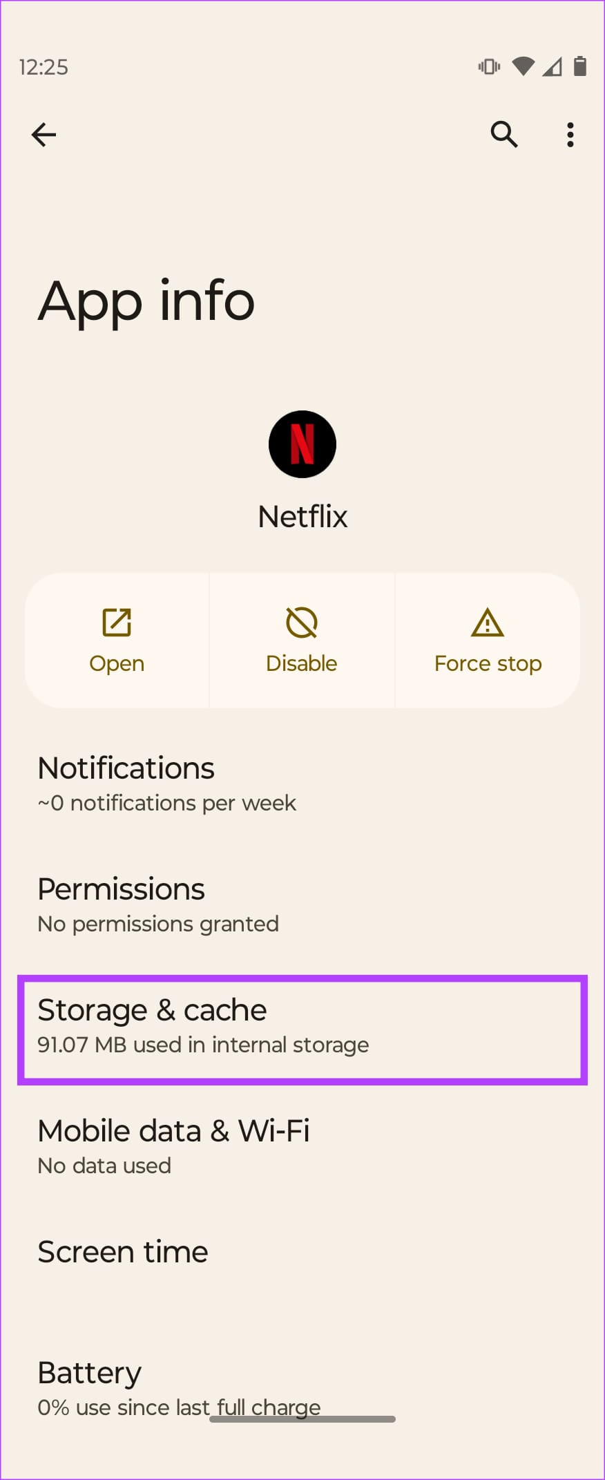 Tap Storage & cache