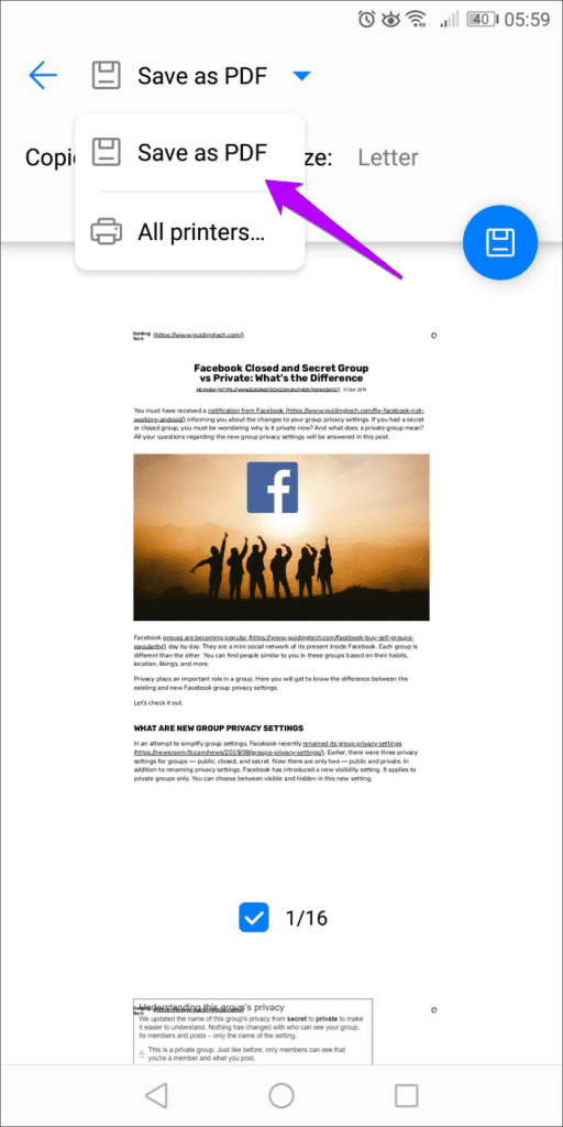 How to Save Web Pages as PDF in Chrome (iPhone and Android) - Guiding Tech