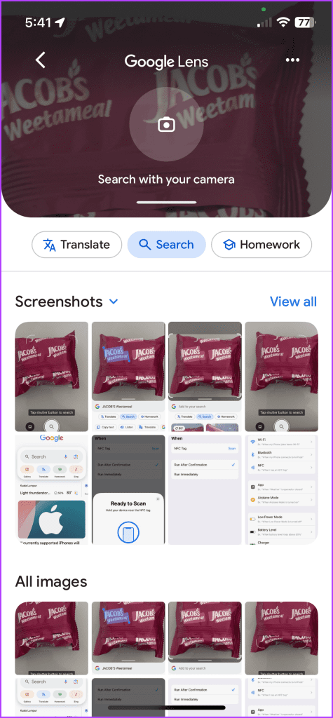 Select the image you want to copy text from