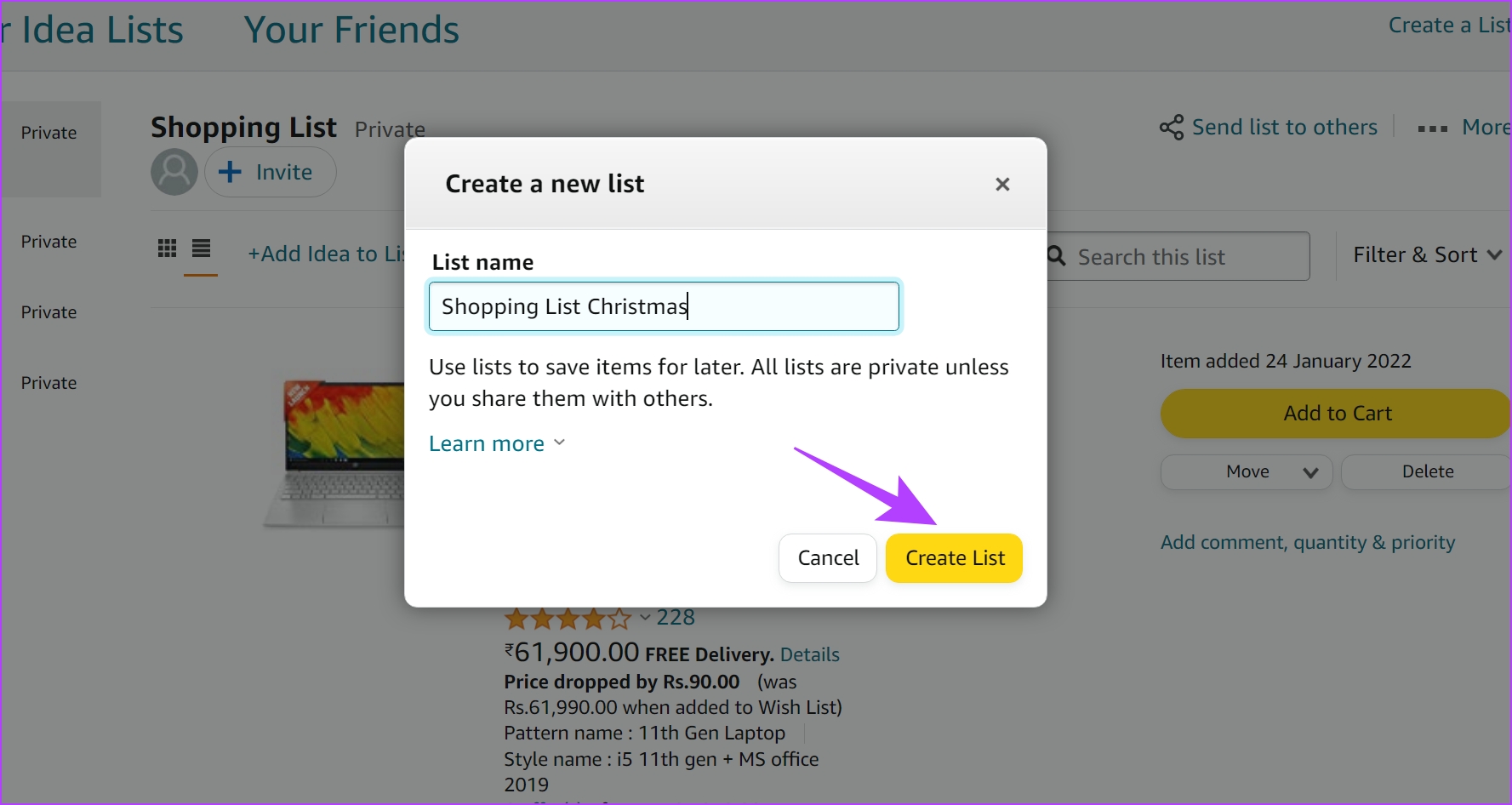 How to Add, View, and Remove Items from an  Wish List
