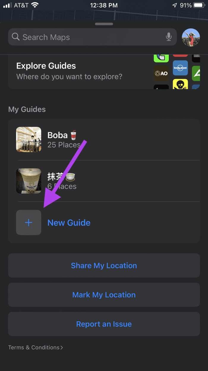 Create New Apple Maps Guide