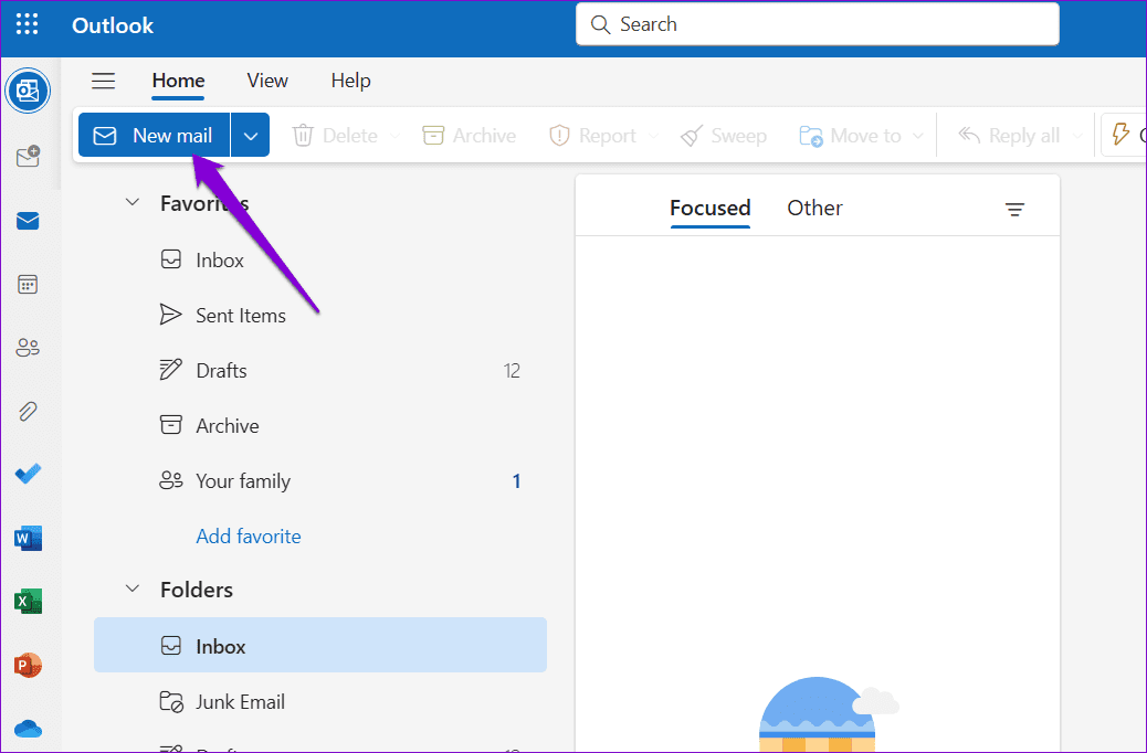 Create New Mail in Outlook Web - 13