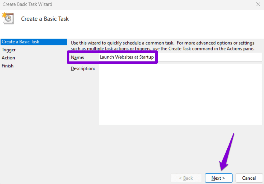 Create a Basic Task on Windows