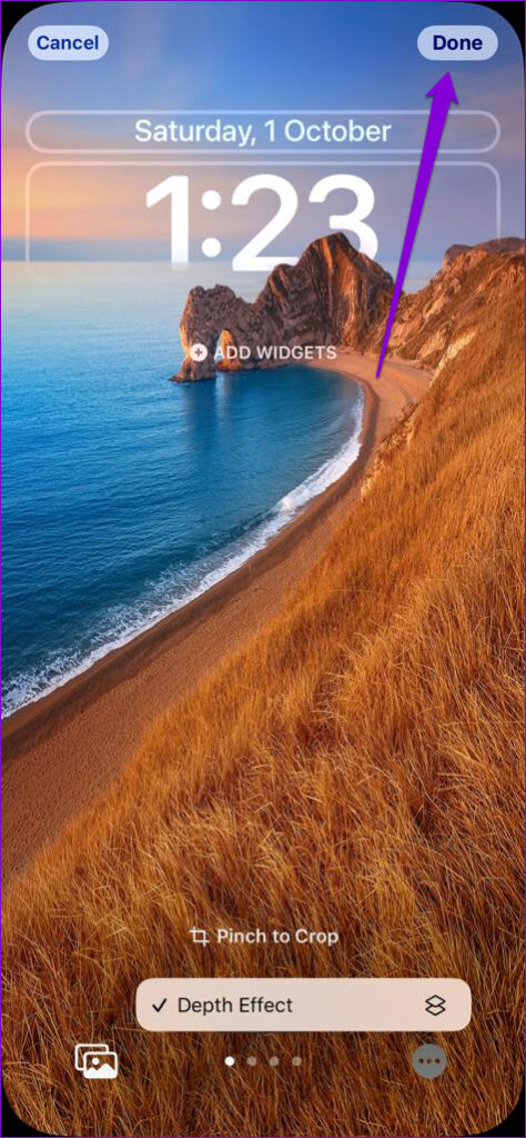 Crop Lock Screen Wallpaper on iPhone