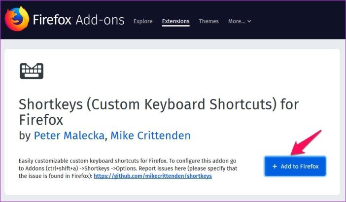 Customize Keyboard Shortcuts Firefox 6