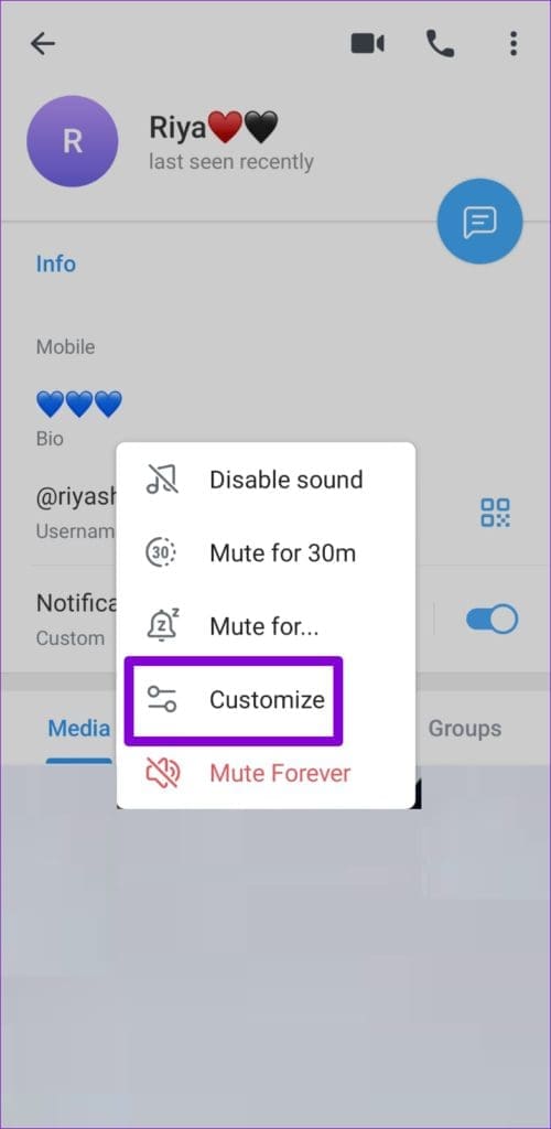 Customize Telegram Notification Sound for Specific Contact