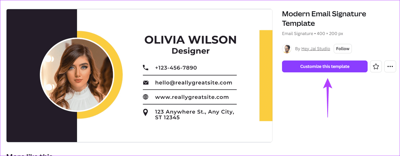 Customize this template Canva option - 3