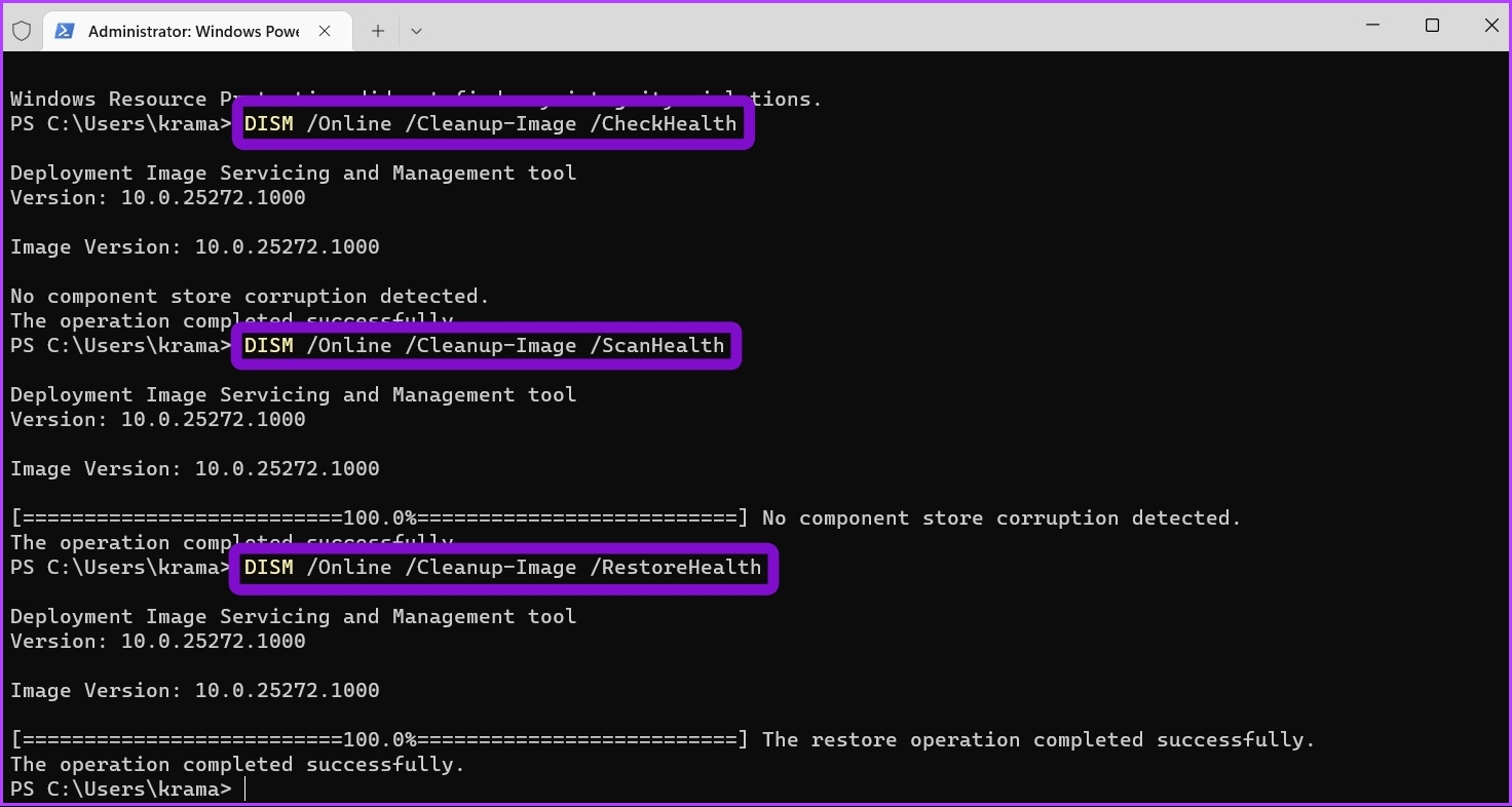 DISM Commands in the Command Prompt