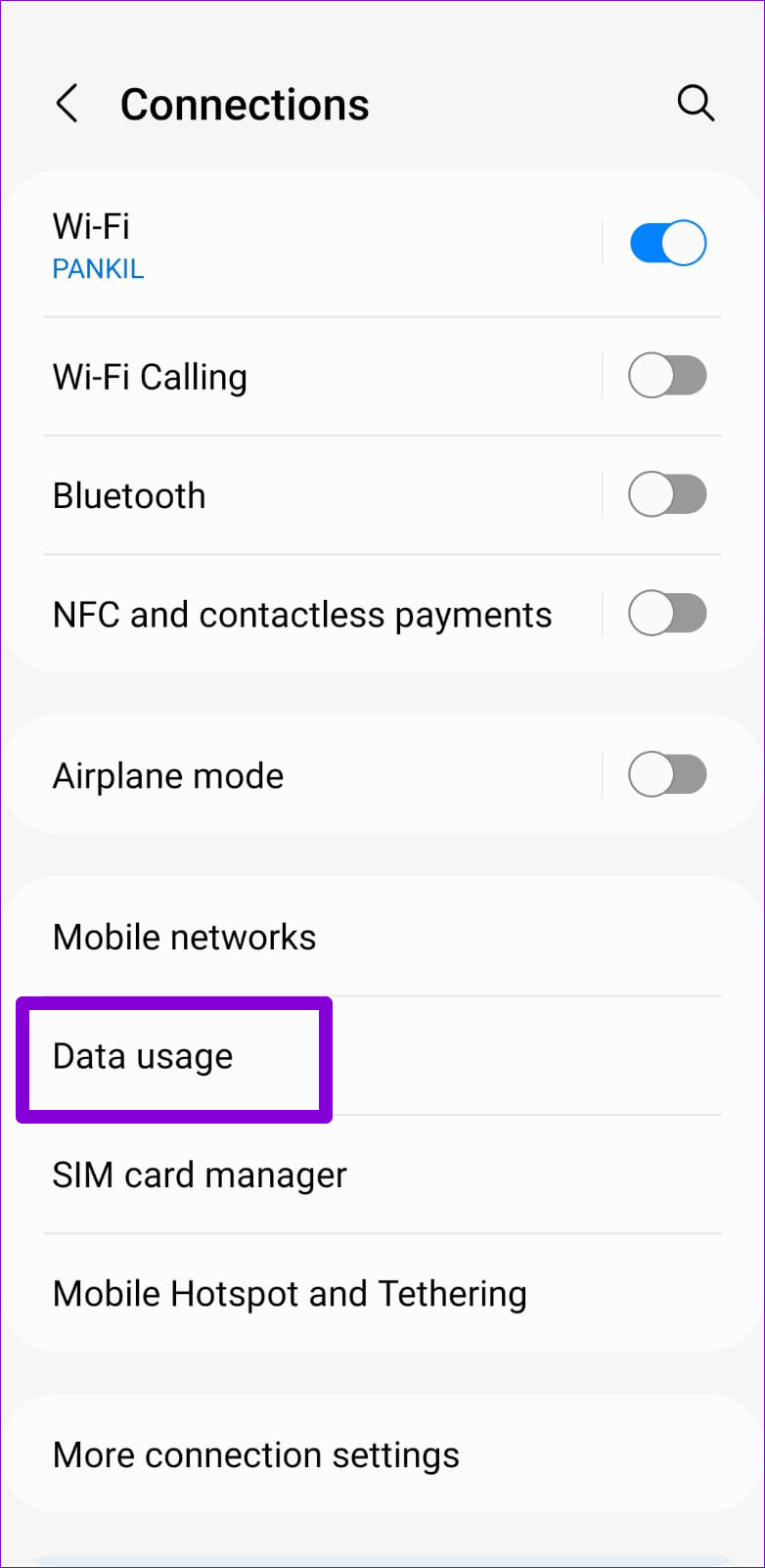 Data Usage on Android