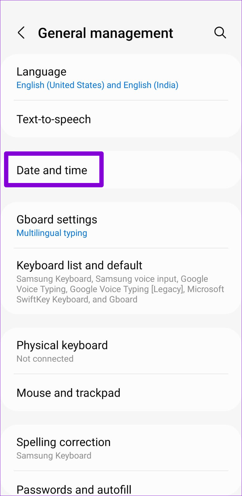 Date and Time Settings on Samsung or Android Phone