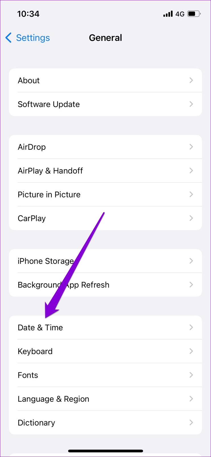 Date and Time Settings on iPhone