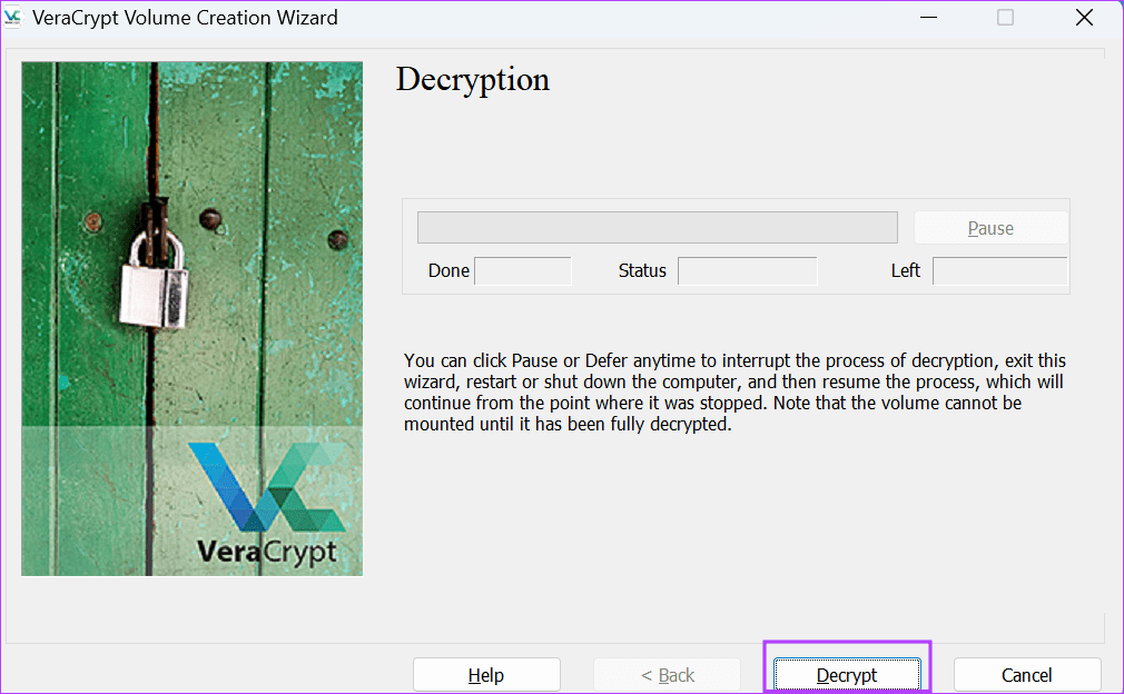Decrypt USB Drive Using VeraCrypt 4