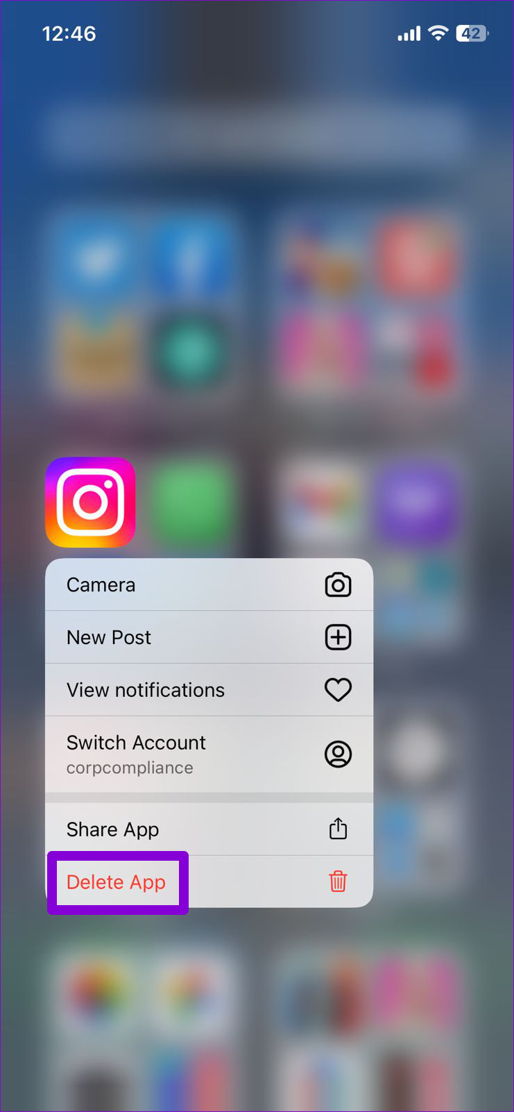 Delete Instagram App From iPhone