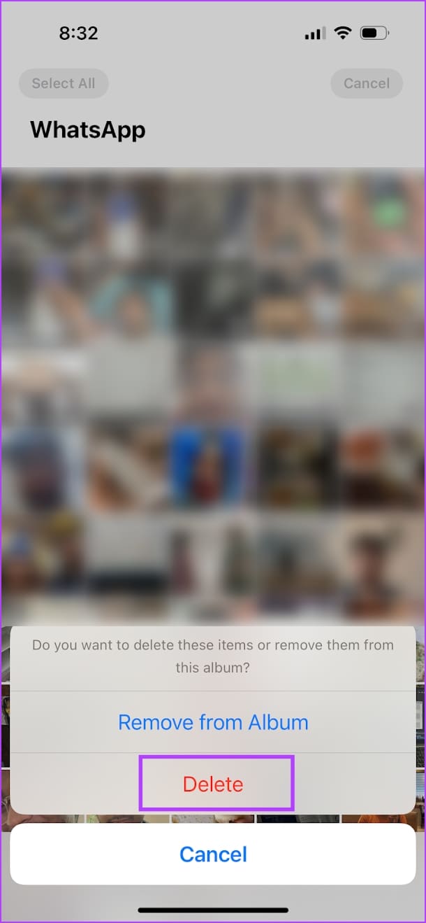 Delete WhatsApp Images