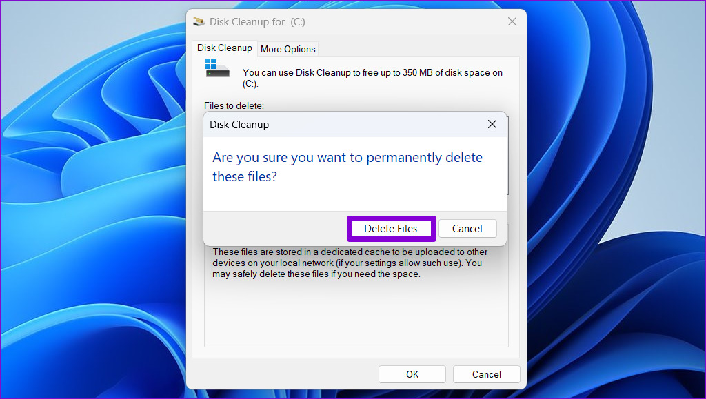 Delete Windows Update Files From Disk Cleanup Tool