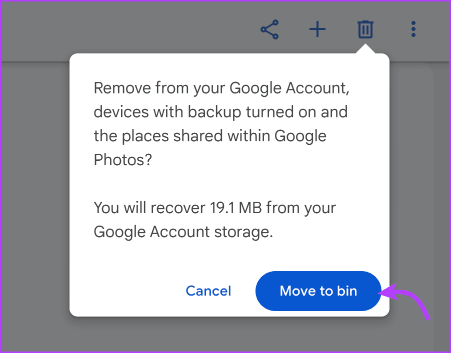 Click Move to bin - 3