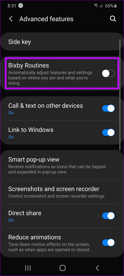 Disable Bixby and Bixby Routines on the Samsung 8