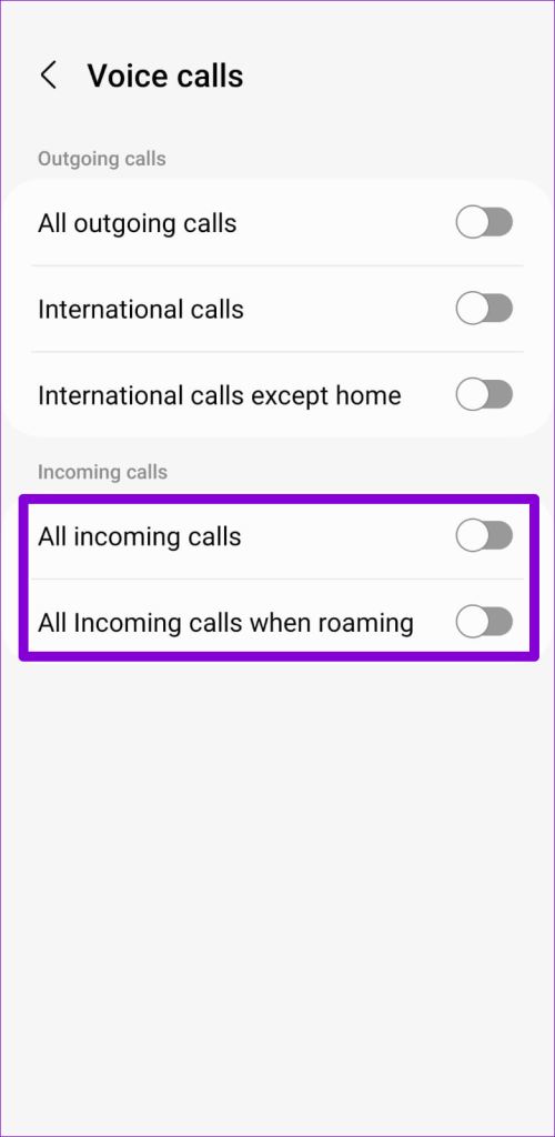 Disable Call Barring on Android