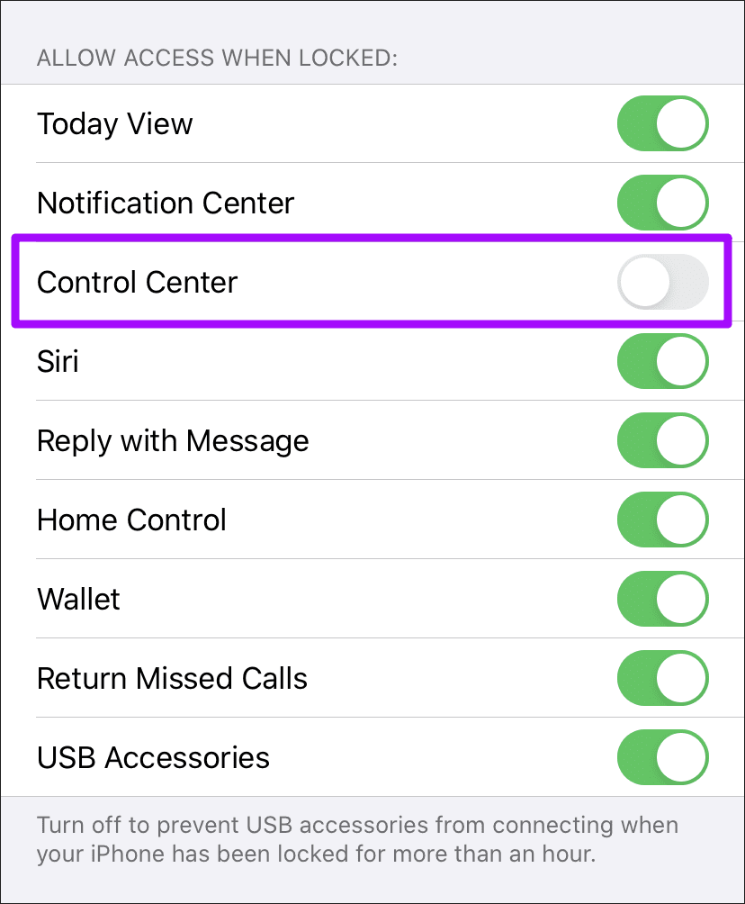 Disable Control Center Access In Lock Screen Iphone Ipad 5