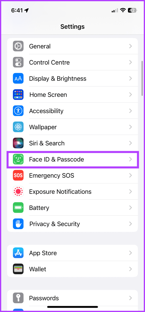Go to Settings and then Face ID & Passcode