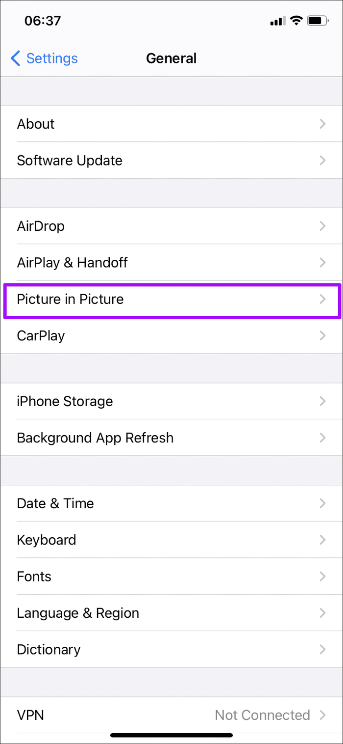 Disable Enable Picture in Picuture Mode Iphone Ipad 6