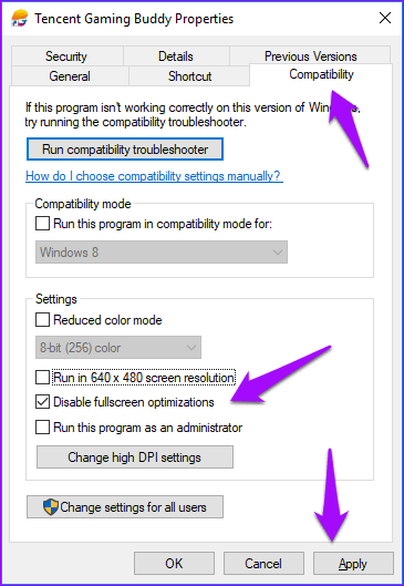 Disable Fullscreen Optimization In Windows 10 2