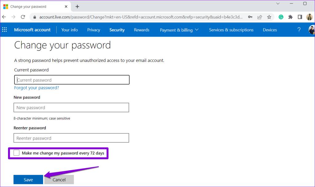 Disable Password Expiration Feature for Microsoft Account