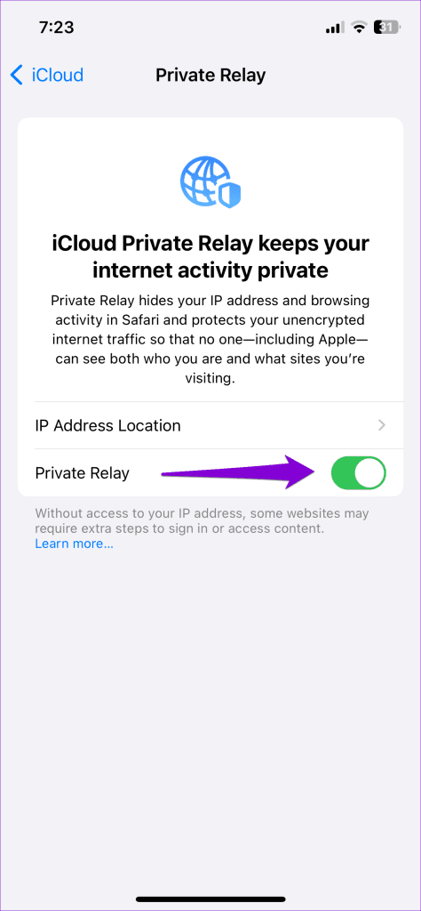 Disable Private Relay on iPhone 1