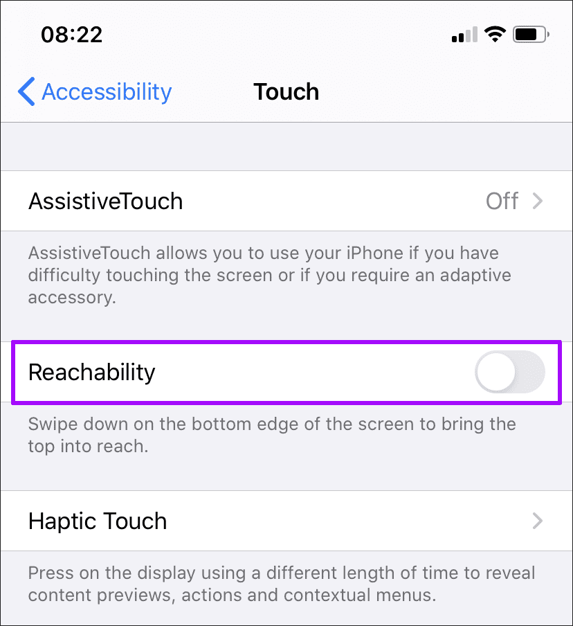 Disable Reachability Iphone 3