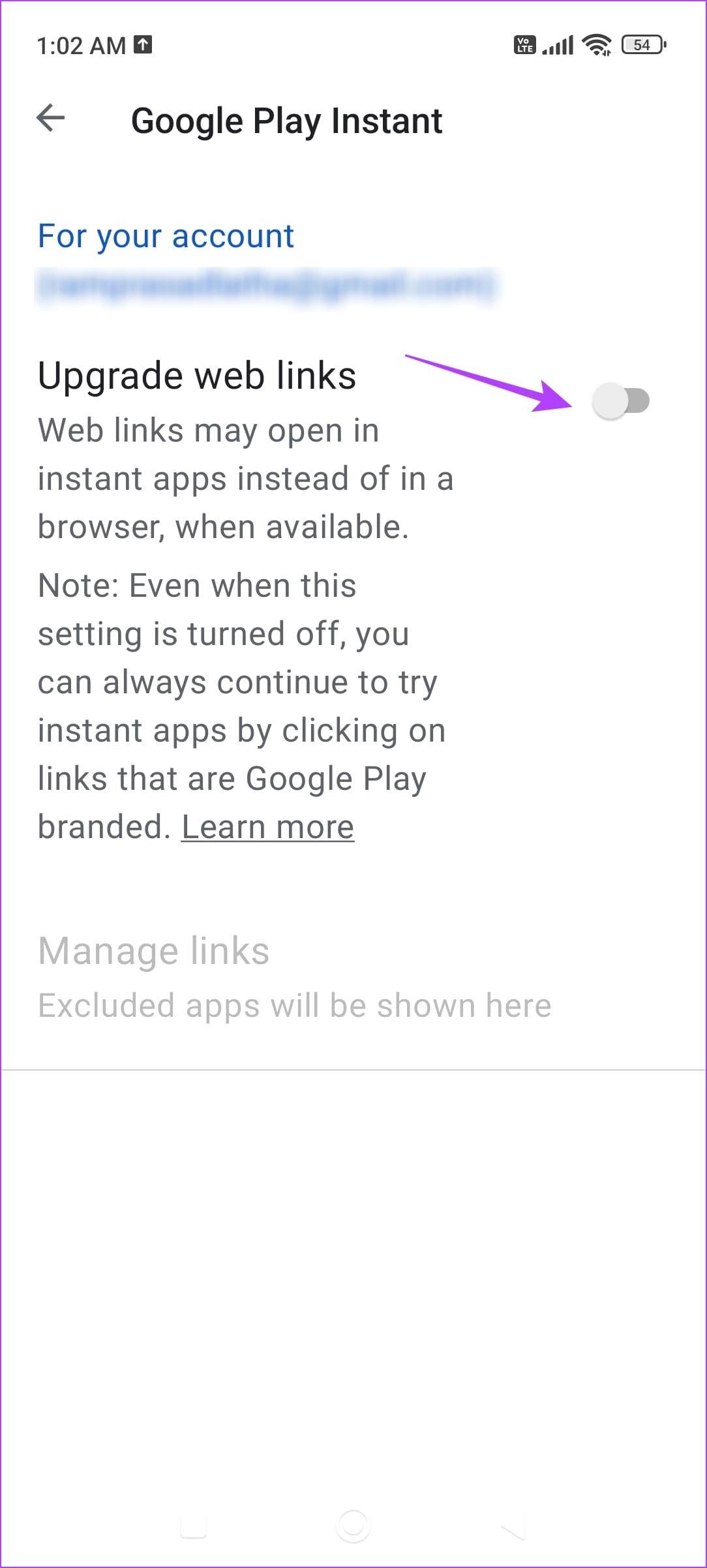 Disable Upgrade Web Links