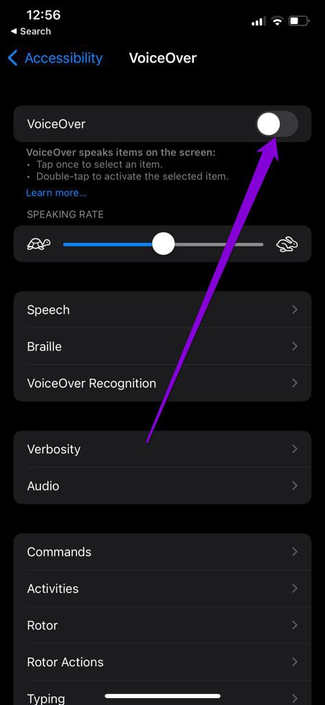 Disable VoiceOver on iPhone