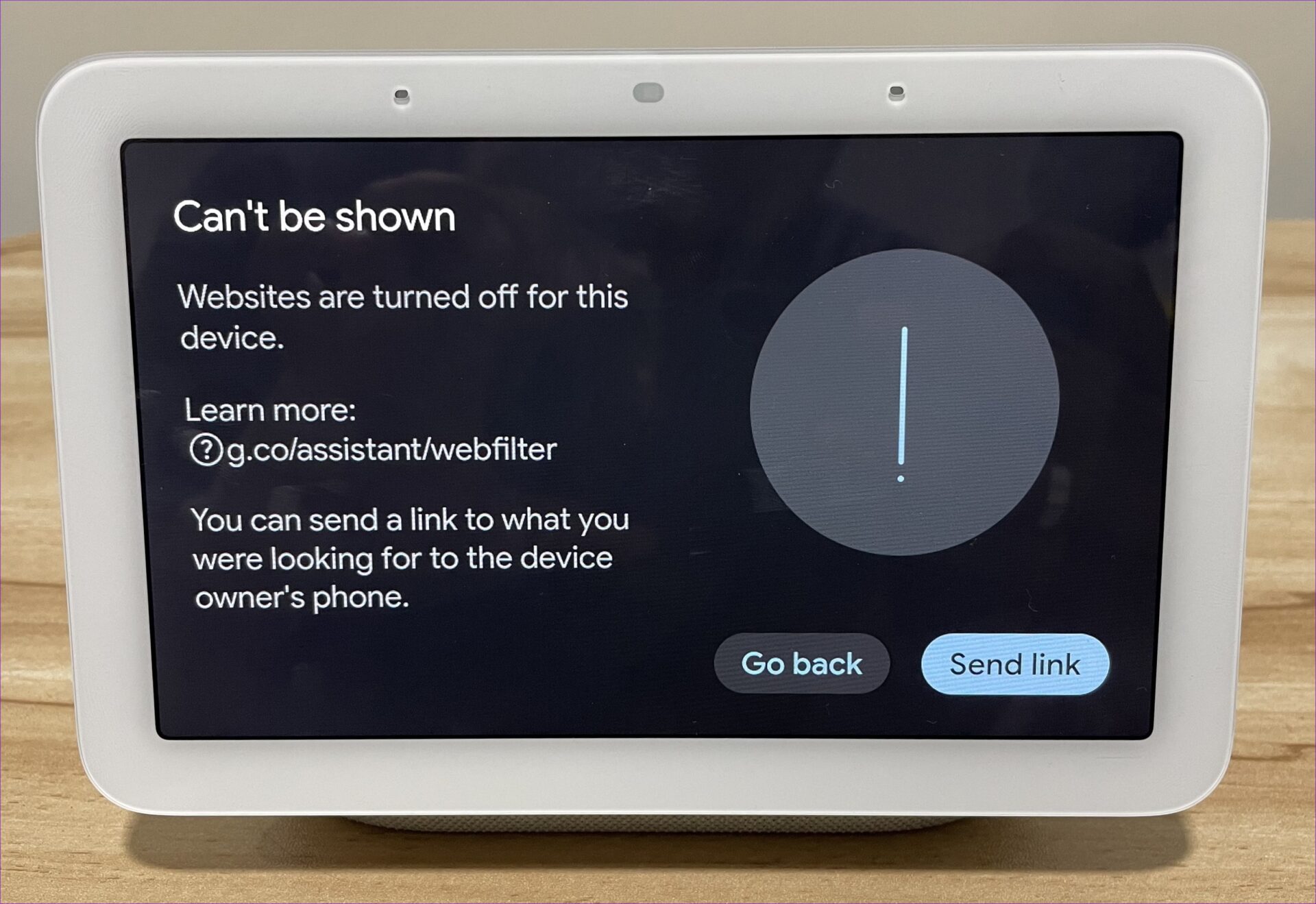 Disable Web Browser in Google Nest Hub