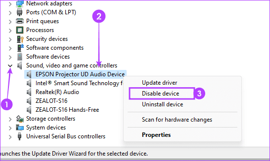 Disable audio device in Device Manager
