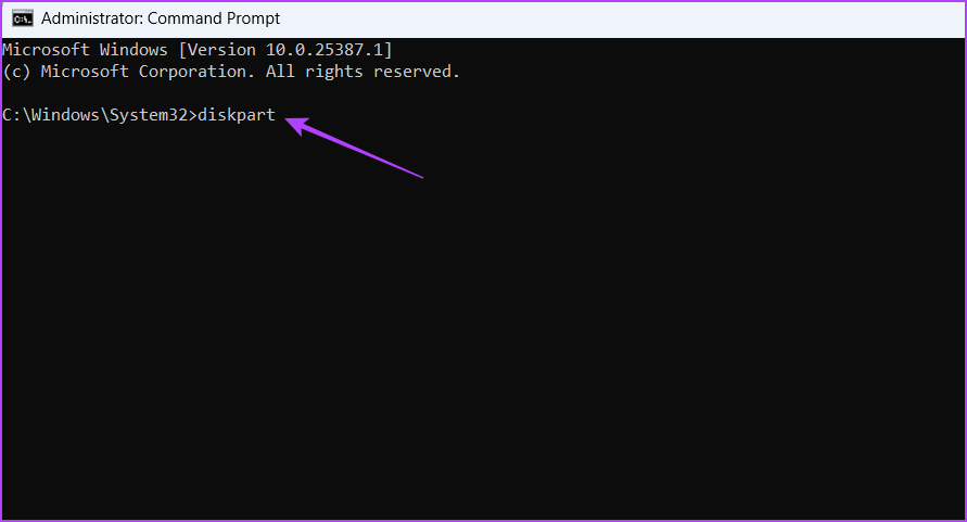 Diskpart in the Command Prompt