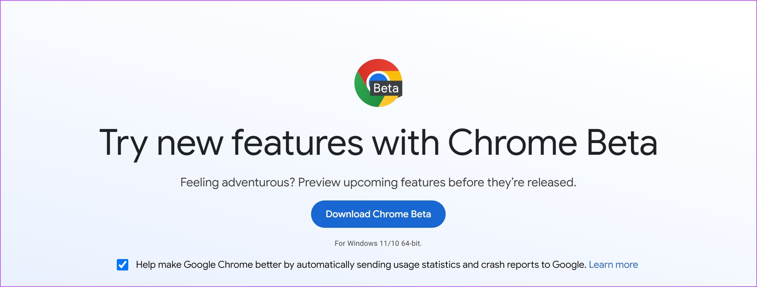 Download Chrome Beta