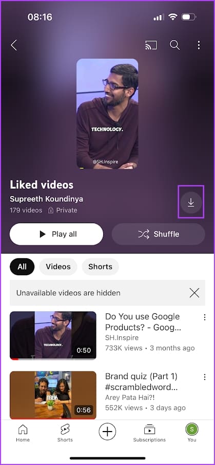 Download Liked Videos