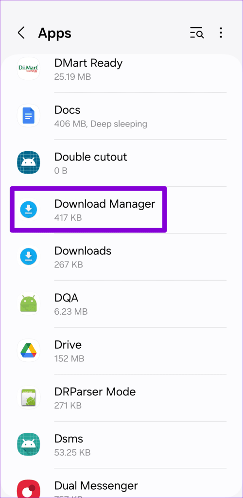 Download Manager on Samsung Galaxy Phone or Tablet