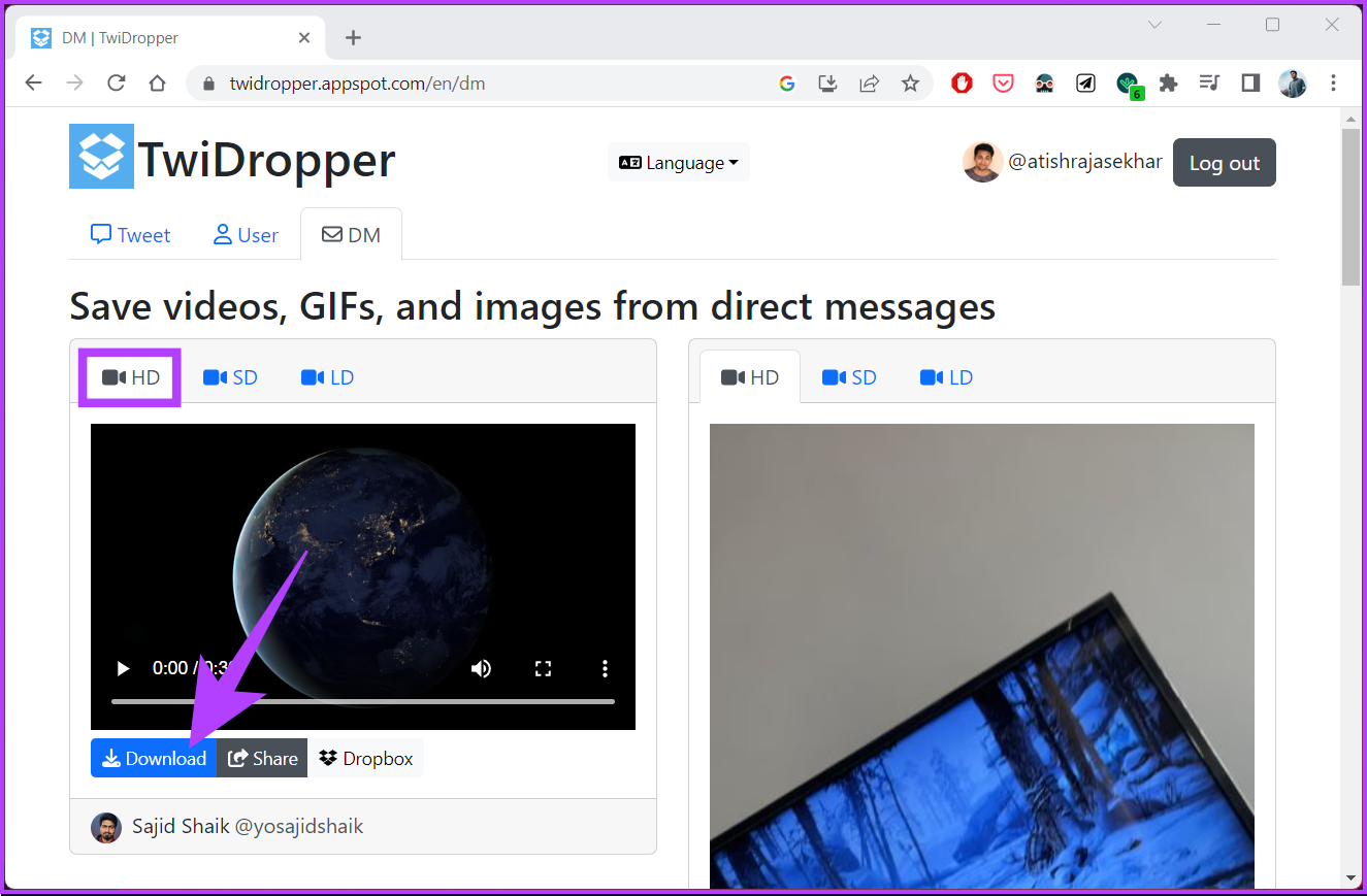 click the Download button right below