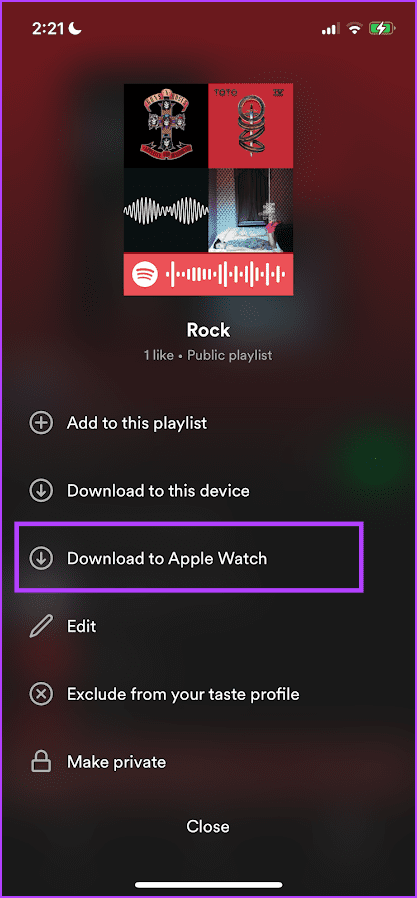 Download to Apple Watch