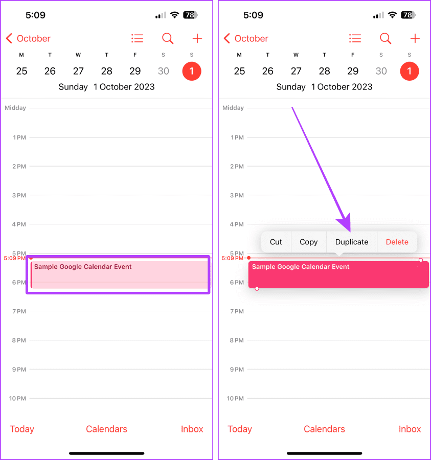 Duplicate Calendar Event on iPhone