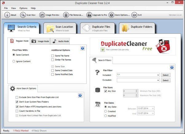 Duplicate Cleaner Free 1