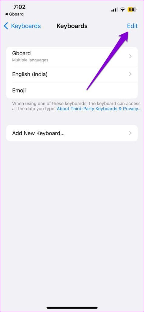 Edit Default Keyboard App on iPhone