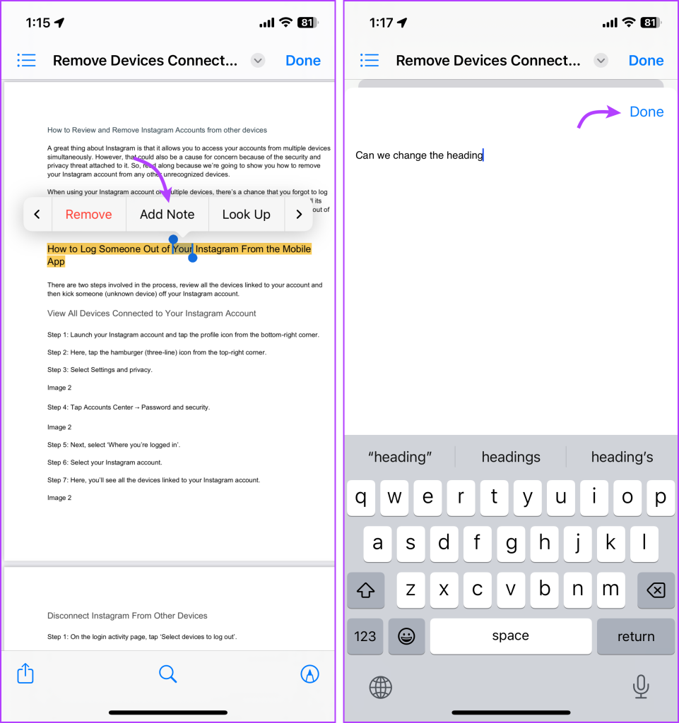 How to invert the text in a PDF in iOS