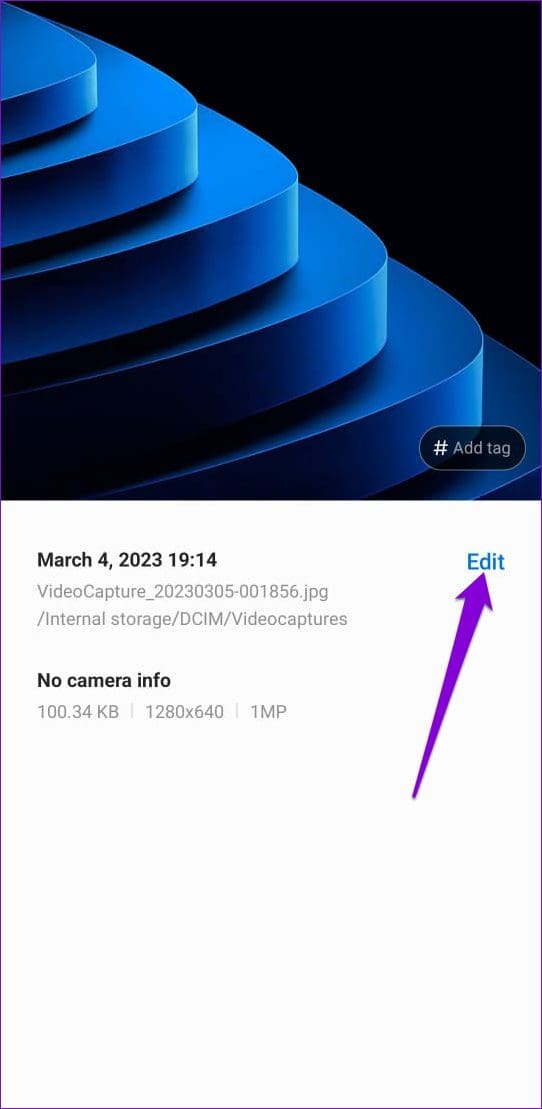 Edit Photo Details in Samsung Gallery App