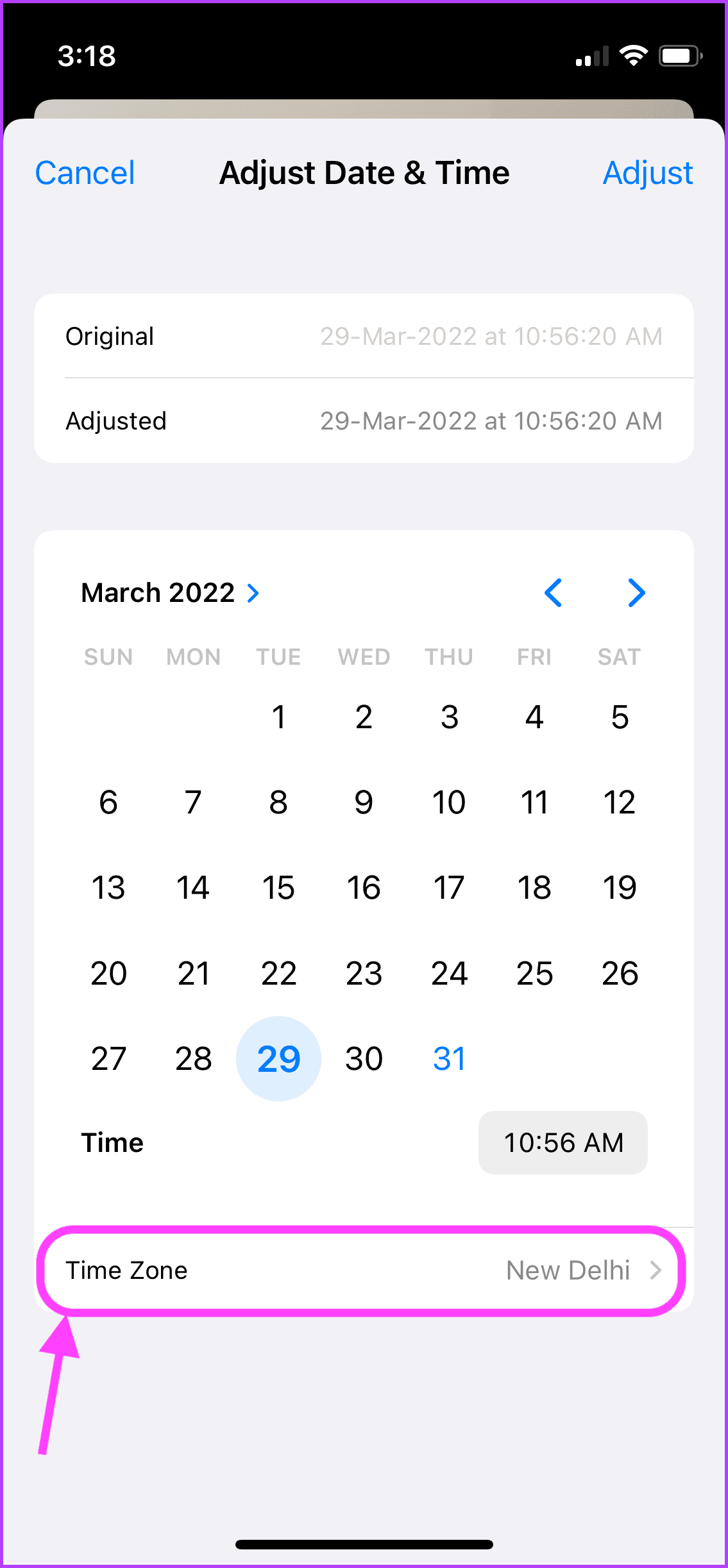 Edit the Date and Time EXIF Data on iPhone 8