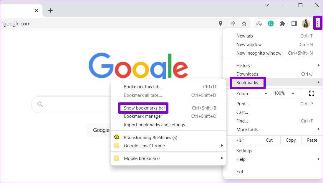 Top 6 to Restore Google Chrome Toolbar - Guiding Tech