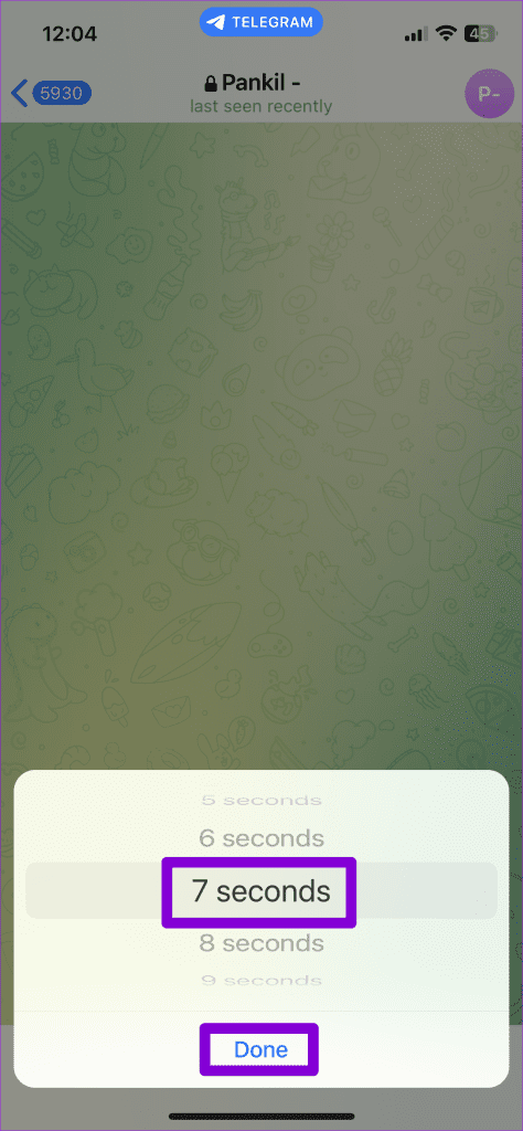 Enable Disappearing Messages in Telegram Secret Chat
